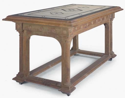 A TEAK CENTRE TABLE
