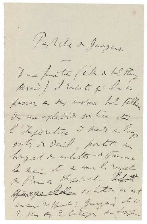 PROUST, Marcel (1871-1922). Autograph manuscript of his 'Pastiche de Gaugard', written for Reynaldo Hahn, n.p., n.d. [1908?], 2 pages, 8vo.