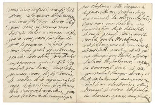 SÉVIGNÉ, Marie de Rabutin-Chantal, Marquise de (1626-1696). Autograph letter signed ('S') to an unidentified correspondent [Philippe Moulceau], Livry, 25 October [1686], 13 pages, 8vo (numbered '30' in a later hand on 1st page, a few small light stains, tiny tear in top left corner of last page, the leaves held together with tape at central vertical folds); and a copy of the letter in an 18th-century hand.