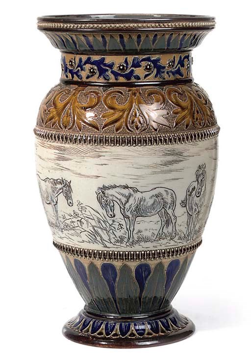 HANNAH BARLOW FOR DOULTON LAMBETH; LARGE VASE