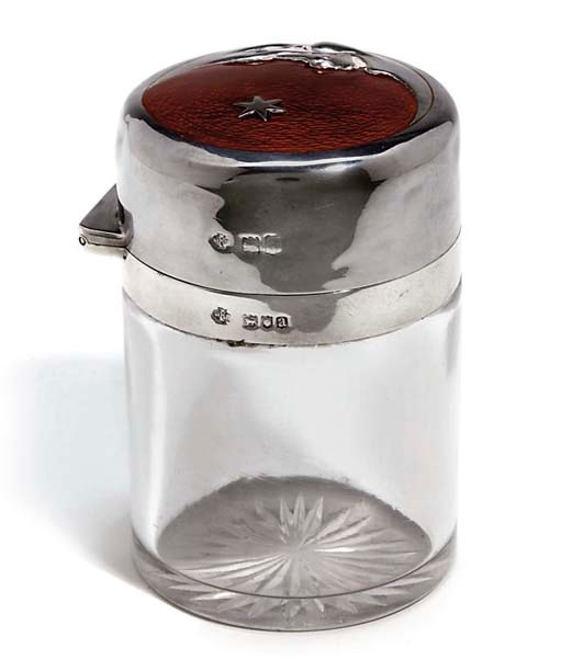 WILLIAM HUTTON & SONS; POT AND COVER TOILET BOTTLE
