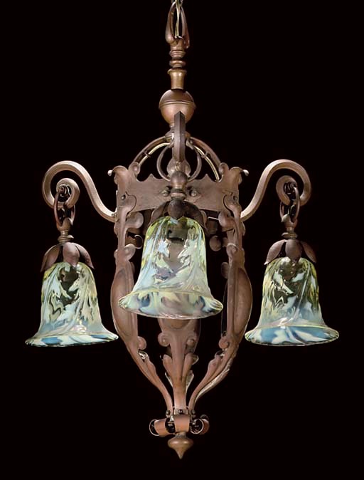 THREE LIGHT ELECTROLIER