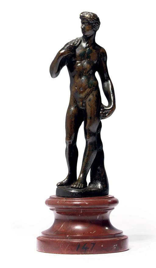 A BRONZE FIGURE OF BACCHUS