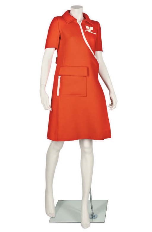 ANDRE COURREGES, TWO DRESSES, 1970s