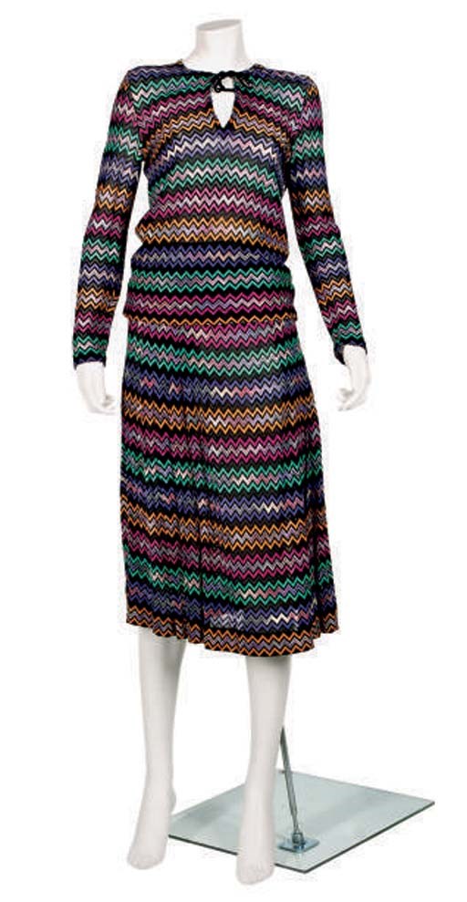 MISSONI, A BLACK KNITTED TWO PIECE ENSEMBLE