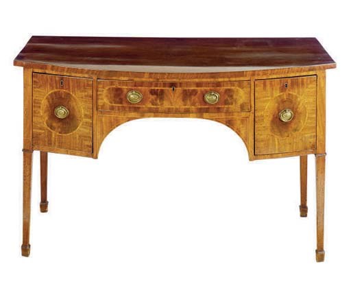 A GEORGE III MAHOGANY SIDEBOARD,