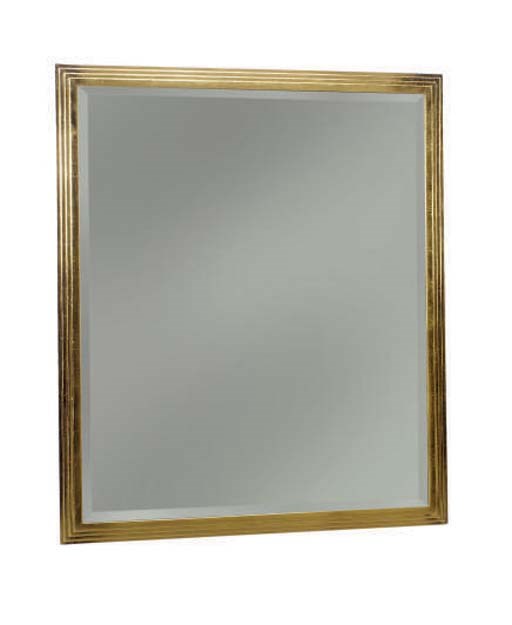 A CONTEMPORARY GOLD LEAF WALL MIRROR,