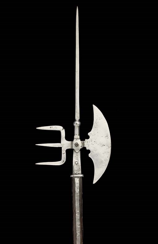 AN ITALIAN HALBERD, IN 16TH CENTURY STYLE
