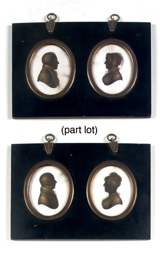 A COLLECTION OF FOURTEEN VARIOUS ENGLISH SILHOUETTE PORTRAITS