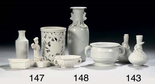 An assorted lot of Chinese blanc-de-chine porcelain
