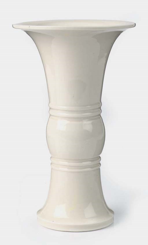 A Chinese blanc-de-Chine vase, gu