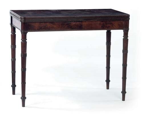 A REGENCY MAHOGANY GAMES TABLE
