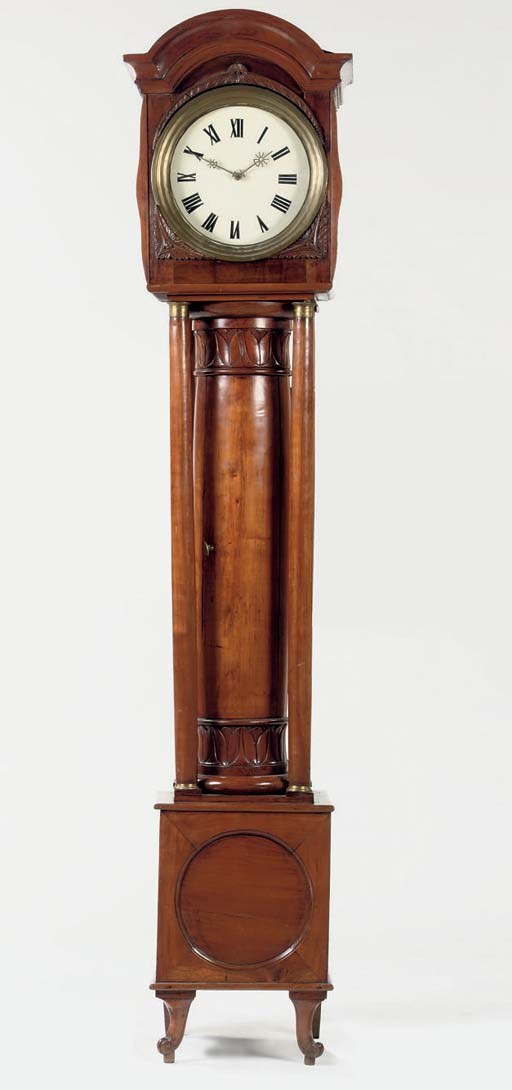 A SOUTH WEST GERMAN BIEDERMEIER LONGCASE TIMEPIECE