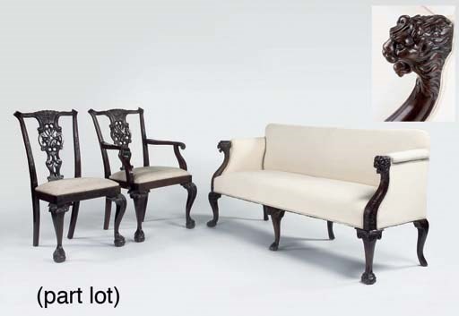 A SUITE OF DUTCH MAHOGANY SEAT FURNITURE