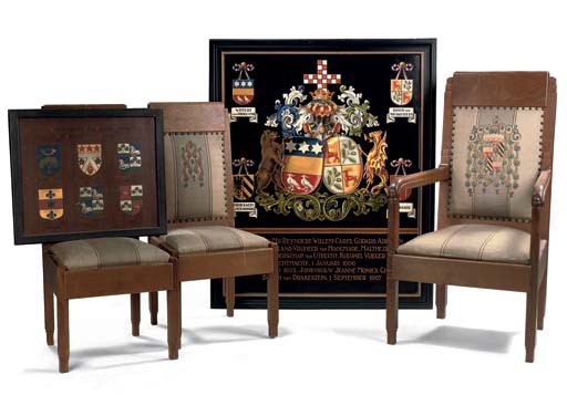 A DUTCH OAK ARMCHAIR