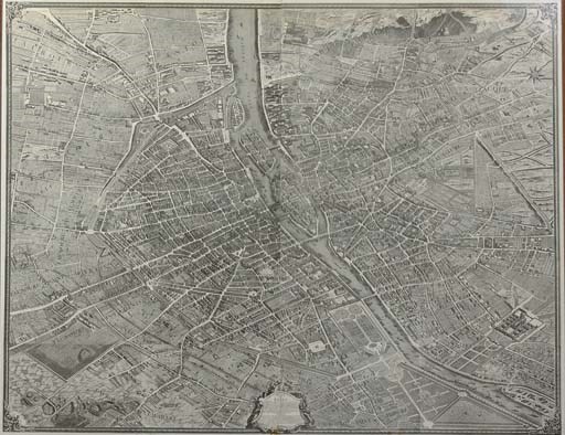 A LARGE FACSIMILE MAP OF PARIS