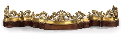 AN GILT-METAL FIREGRATE