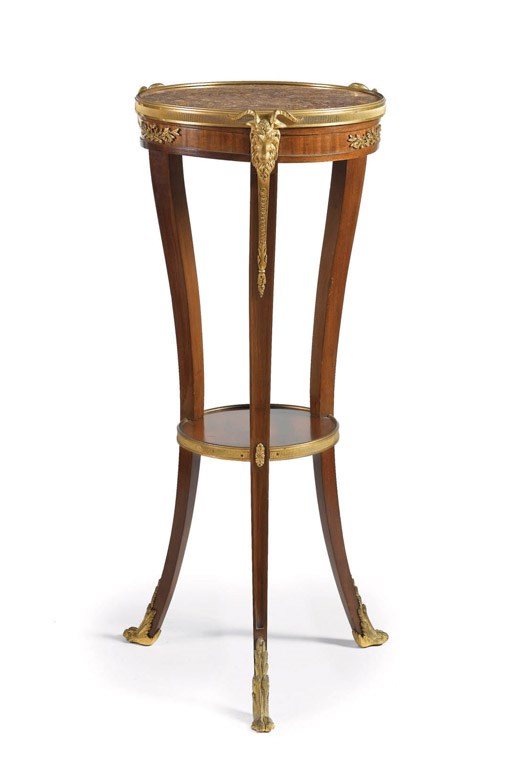 A NAPOLEON III ORMOLU-MOUNTED MAHOGANY GUERIDON