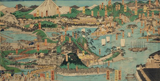 Utagawa Yoshitora (act. 1850-80)
Utagawa Toyokuni (1769-1825)
Utagawa Kuniyoshi (1797-1861)
Utagawa Kunisada (1786-1865)
Adachi Ginko (act. 1874-97)
Hashimoto Sadahide (1807-1878/79)
Utagawa Hiroshige III (1843-1894)
Toyohara Kunichika (1835-1900)
Toyohara Chikanobu (1838-1912)
Tsukioka Yoshitoshi (1839-1892)