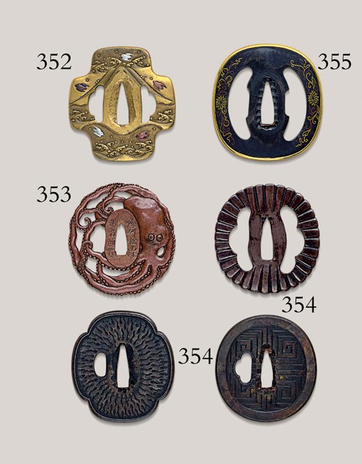 Three Kyo-Shoami Tsuba