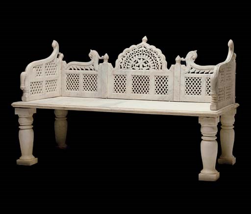 A marble bench