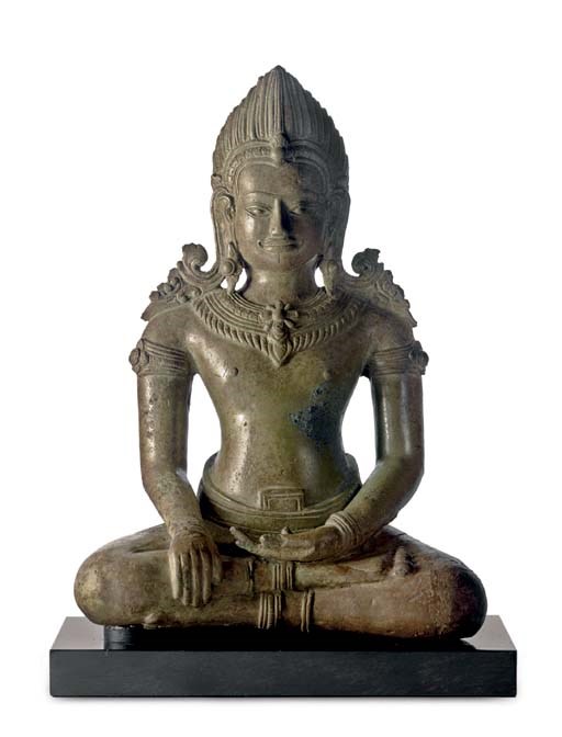 A rare bronze figure of Buddha