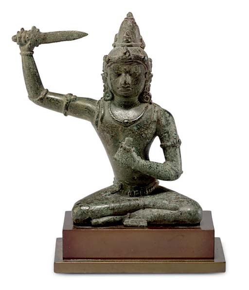 A rare bronze figure of Manjushri