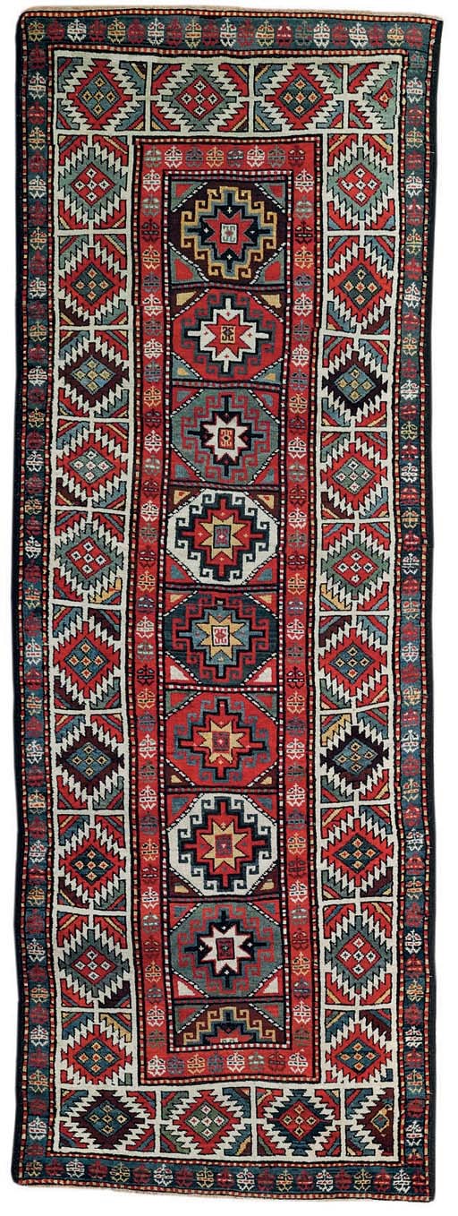 An antique Moghan long rug, South Caucasus