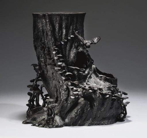 A Japanese Bronze Incense Burner, Meiji Period (1868-1912)