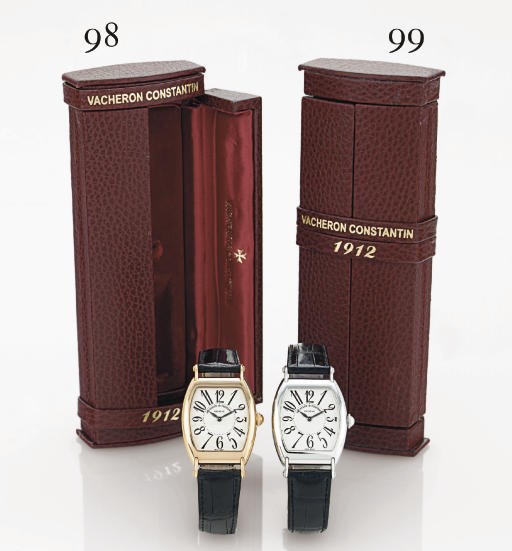 VACHERON CONSTANTIN.  A LIMITED EDITION 18K PINK GOLD TONNEAU WRISTWATCH