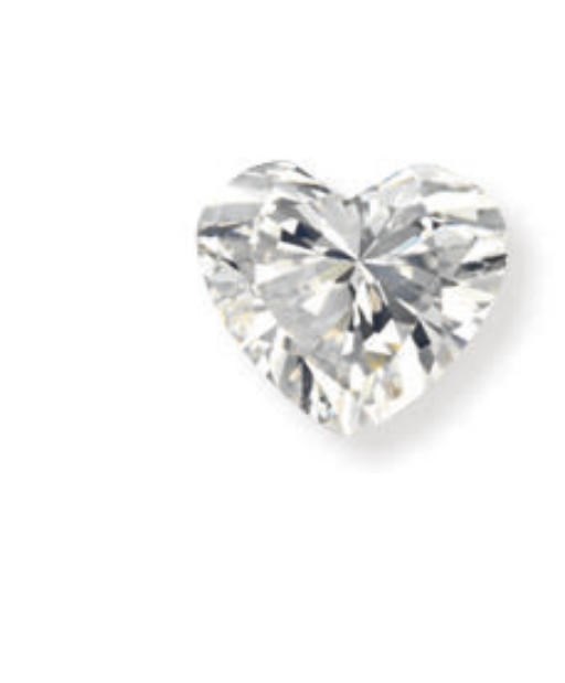 AN UNMOUNTED HEART-SHAPED DIAMOND