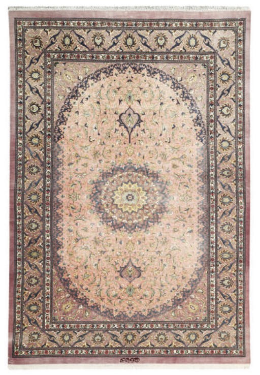 An extremely fine silk rug