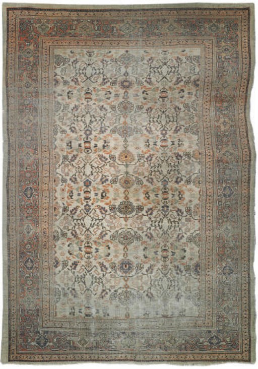 An antique Mahal carpet