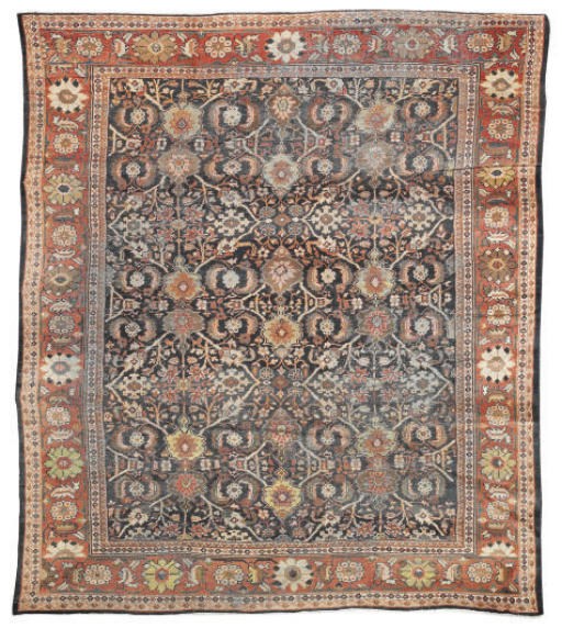 An antique Mahal carpet