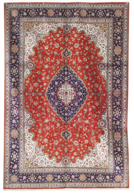 A very fine silk Hereke small carpet