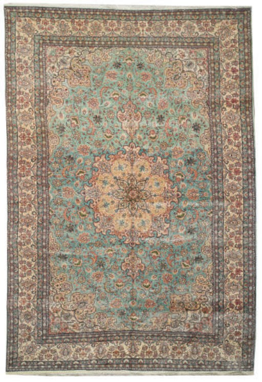 A very fine silk Keyseri carpet