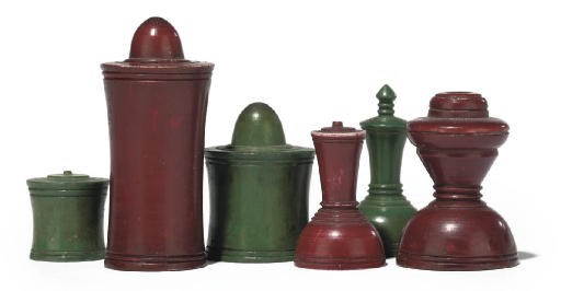 AN INDIAN IVORY MUSLIM TYPE CHESS SET