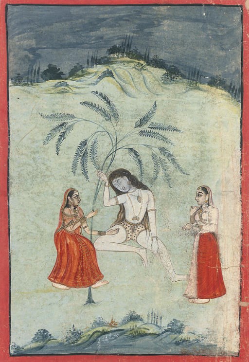 LADIES VISITING A SADHU, 1750