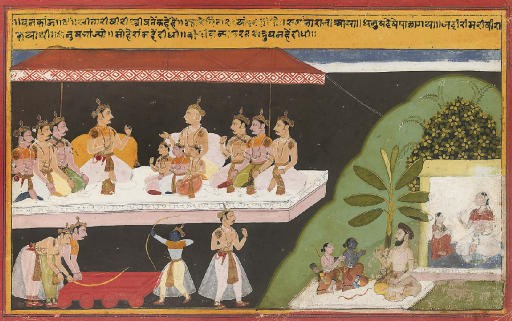SCENES FROM THE LIFE OF KRISHNA, AMBER, RAJASTHAN, 1740