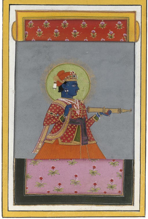KRISHNA PLAYING HOLI, JAIPUR, RAJASTHAN, 1820