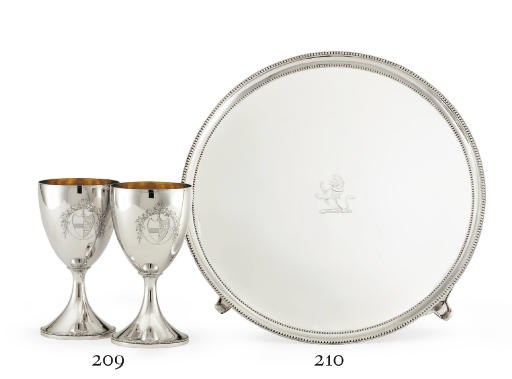 A PAIR OF GEORGE III SILVER GOBLETS