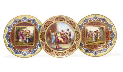 THREE VIENNA STYLE CABINET PLATES