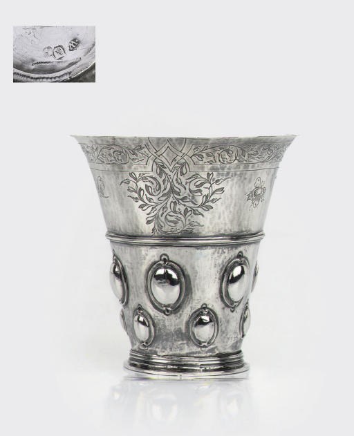 A fine and rare Dutch silver beaker shaped as a 'Berkemeijer'