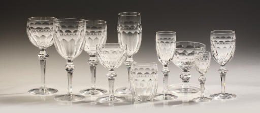 An extensive Waterford faceted drinking service