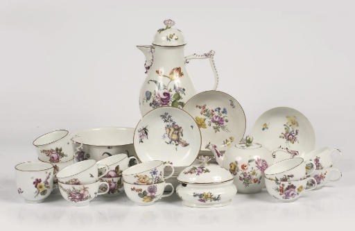 A Meissen coffee- and teaservice
