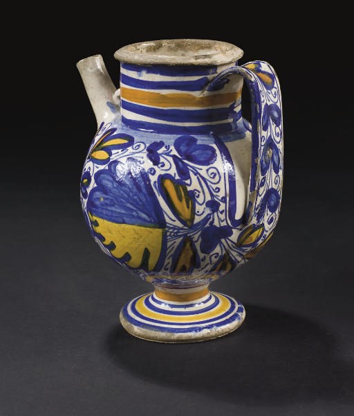 CHEVRETTE EN FAIENCE DE LYON DE LA FIN DU XVIEME-DEBUT DU XVIIEME SIECLE