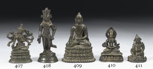 A Northeast Indian, Pala period, bronze figure of Buddha Shakyamuni