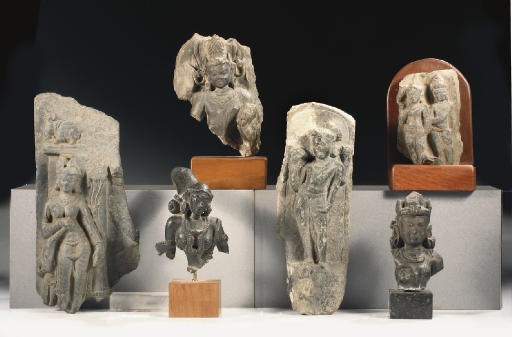 Six North Indian stone fragments