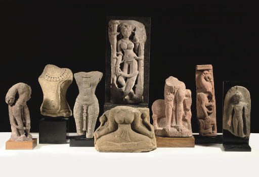 Eight Indian stone fragments