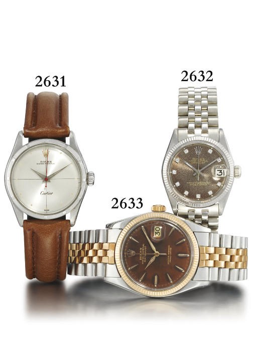 ROLEX. A STAINLESS STEEL AND PINK GOLD AUTOMATIC WRISTWATCH WITH BRACELET, CENTRE SECONDS, DATE AND TOFFEE BROWN DIAL